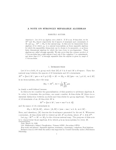 ﻿یادداشتی در مورد جبرهای کاملاً قابل تفکیک [پیش چاپ]