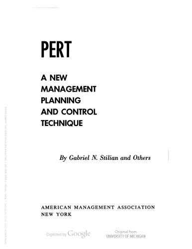 ﻿PERT: یک تکنیک جدید برنامه ریزی و کنترل مدیریت