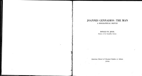 ﻿Johannes Gennadios - The Man: A Biographical Sketch