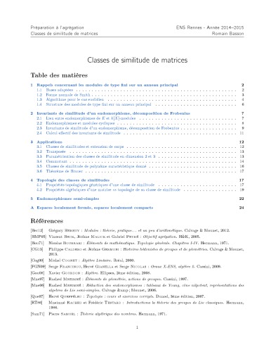 ﻿کلاس های شباهت ماتریس ها [Reading Notes]