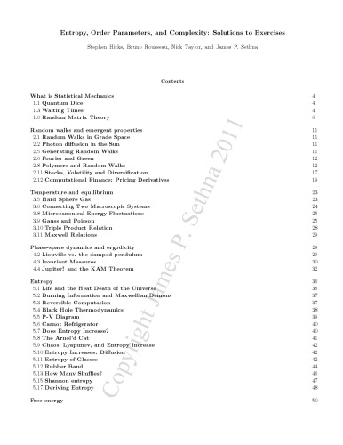 ﻿پارامترها و پیچیدگی ترتیب انتروپی مکانیک آماری [راه حل های تمرین]