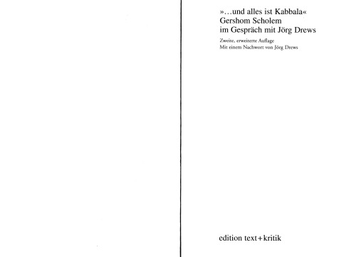﻿«... و همه چیز کابالا است». گرشوم شولم در گفتگو با یورگ دروز