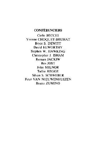 Relativite، groupes et topologie II: Les Houches، session XL، 27 juin-4 a 1983 = نسبیت ، گروه ها و توپولوژی II