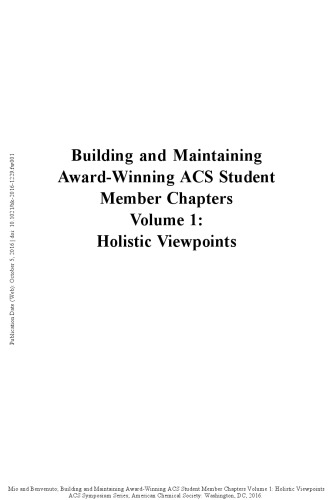 ﻿ساخت و نگهداری فصل های برنده جایزه دانشجوی ACS، v 1 - دیدگاه های کل نگر