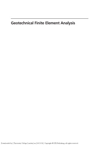 ﻿تجزیه و تحلیل عناصر محدود ژئوتکنیک: یک راهنمای عملی