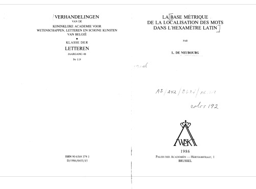 ﻿مبنای متریک مکان کلمه در هگزامتر لاتین