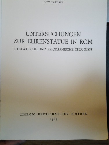 ﻿بررسی مجسمه افتخار در رم. شواهد ادبی و کتبی