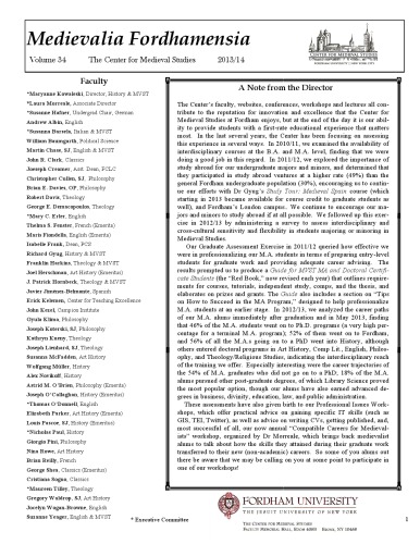 ﻿Medievalia Fordhamensia