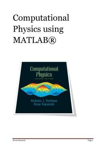 ﻿فیزیک محاسباتی با استفاده از MATLAB®