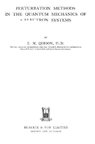 روشهای اختلال در مکانیک کوانتومی سیستمهای N-Electron