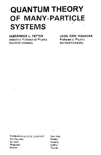 نظریه کوانتومی سیستمهای ذره ای