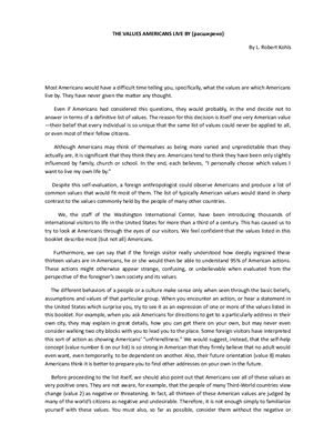 ﻿ارزش هایی که آمریکایی ها با آن زندگی می کنند