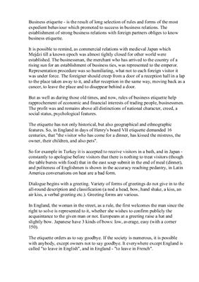 ﻿آداب تجارت در کشورهای مختلف