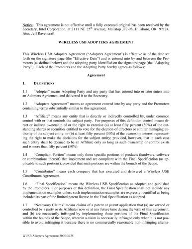 ﻿مشخصات USB بی سیم نسخه 1.0 12 مه 2005