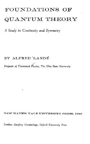 مبانی نظریه کوانتومی