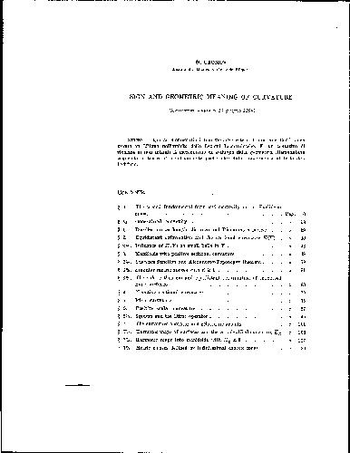 علامت و معنی هندسی انحنا