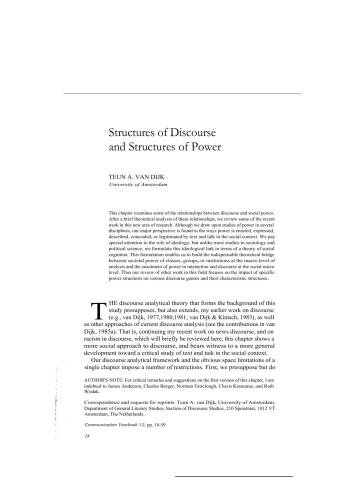﻿ساختارهای گفتمان و ساختارهای قدرت