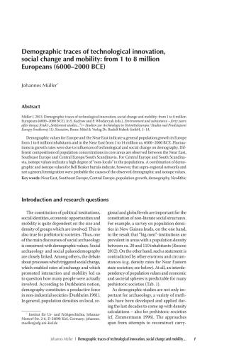 ﻿آثار جمعیتی نوآوری فناوری، تغییرات اجتماعی و تحرک: از 1 تا 8 میلیون اروپایی (6000-2000 قبل از میلاد)