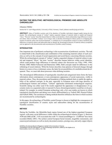 ﻿تاریخ گذاری نوسنگی: مقدمات روش شناختی و گاهشماری مطلق