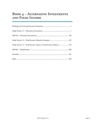 ﻿یادداشت های شوسر 2016. CFA. سطح 2. کتاب 4: سرمایه گذاری های جایگزین و درآمد ثابت