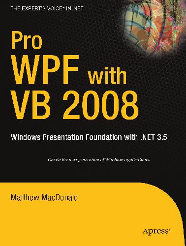 ﻿Pro WPF با بنیاد ارائه ویندوز VB 2008 با DOT NET 3.5