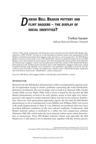 ﻿ظروف بل بکر دانمارکی و خنجرهای سنگ چخماق - نمایش هویت اجتماعی؟