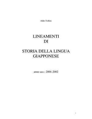 Lineamenti di storia della lingua giapponese