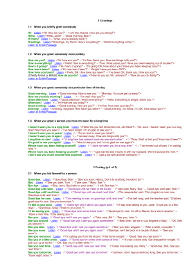 ﻿منابع ESL: مجموعه ای از عبارات روزمره: موضوعات شامل موقعیت های روزمره ارتباط غیررسمی است