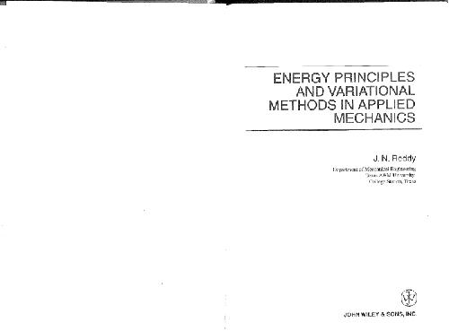اصول انرژی و روش های متغیر در مکانیک کاربردی