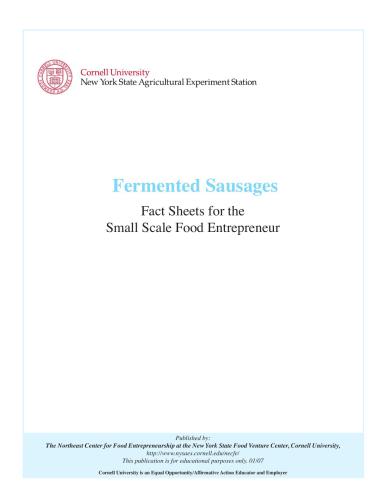 ﻿سوسیس تخمیر شده: برگه های واقعیت برای کارآفرین مواد غذایی در مقیاس کوچک