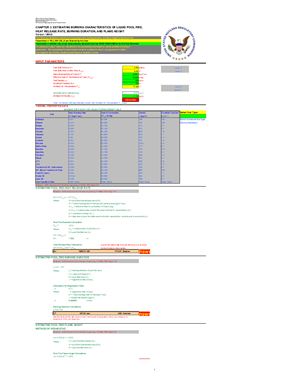 ﻿محاسبات مدت زمان سوزاندن ارتفاع شعله (نسخه 1805.0)