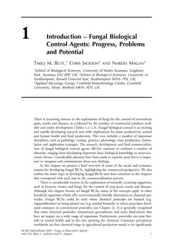 قارچ ها به عنوان بیوکنترل مشکلات و پتانسیل های پیشرفت