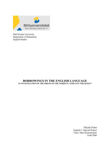 ﻿وام گیری در زبان انگلیسی