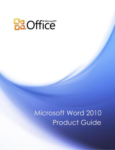 ﻿Microsoft Corp. Microsoft Word 2010 راهنمای محصول