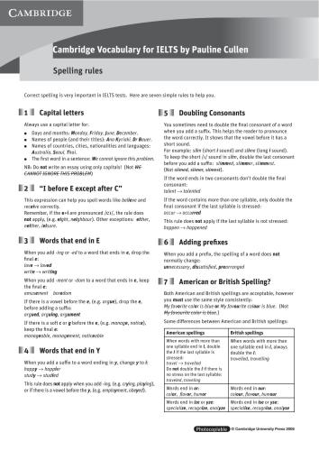 ﻿درباره قوانین املا برای داوطلبان آیلتس