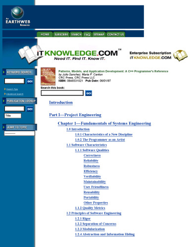 الگوها ، مدل ها و توسعه برنامه ها مرجع برنامه نویس C