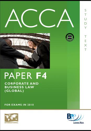 ACCA F4 حقوق شرکت و تجارت (جهانی). متن مطالعه