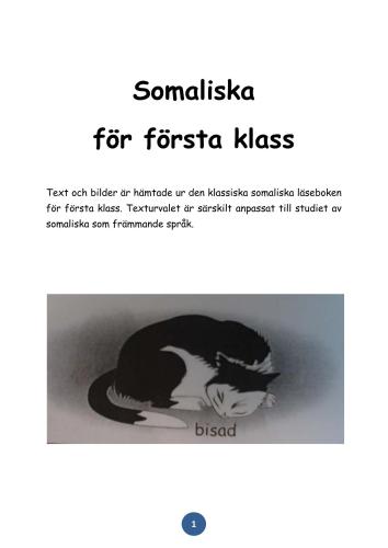 ﻿سومالی برای کلاس اول (Af-Soomaali. Fasalka 1aad)