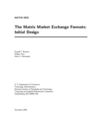 ﻿فرمت های مبادله بازار ماتریسی: طراحی اولیه