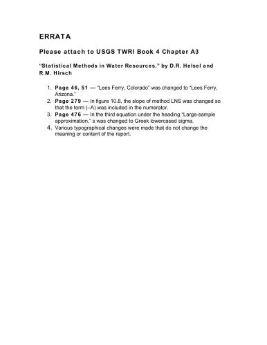 روشهای آماری در منابع آب