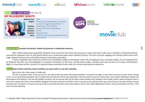 ﻿شب های بلوبری من / شب های بلوبری من