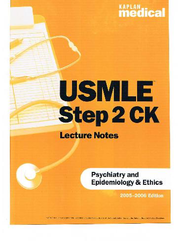 USMLE-STEP2 - اخلاق روانپزشکی و اپیدمیولوژی