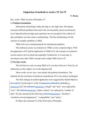 تطبیق روش های حل TC برای IT