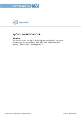 ﻿Íslenska fyrir alla (ایسلندی برای همه). Viðbótarefni (مواد اضافی)