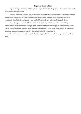 ﻿مبحث شفاهی برای امتحان. Imparo la lingua italiana / در حال یادگیری ایتالیایی هستم