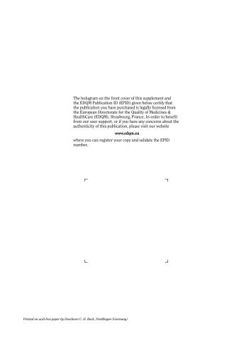 ﻿فارماکوپه اروپایی 7.0 ، Suplement 7.6