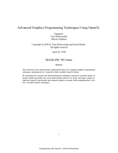 تکنیک های پیشرفته برنامه نویسی گرافیک با استفاده از OpenGL