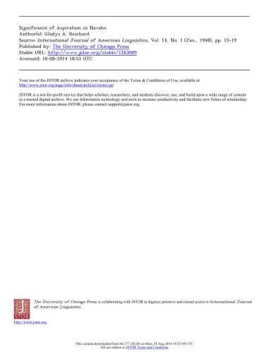 ﻿اهمیت Aspiration در ناواهو