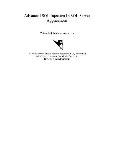 تزریق پیشرفته SQL در برنامه های سرور SQL