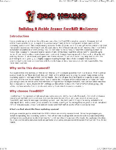 ایجاد یک Stable Secure FreeBSD Mailserver